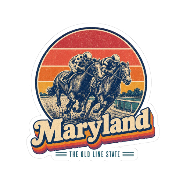 Maryland Thoroughbred Horse Race Sticker