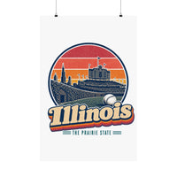 Illinois Classic Chicago Baseball Poster