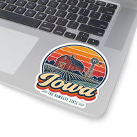 Iowa Red Barn And Windmill Sticker