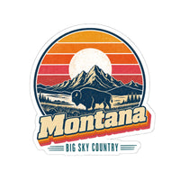 Montana Retro Sunset Sticker