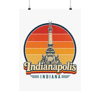 Indianapolis Retro Sunset Poster