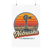 Nebraska Prairie Windmill Poster