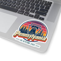 Pennsylvania Retro Sunset Sticker
