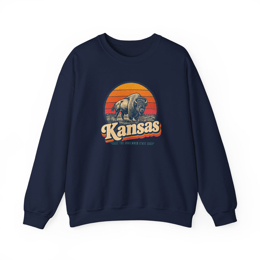 Kansas Buffalo On Prairie Sweatshirt