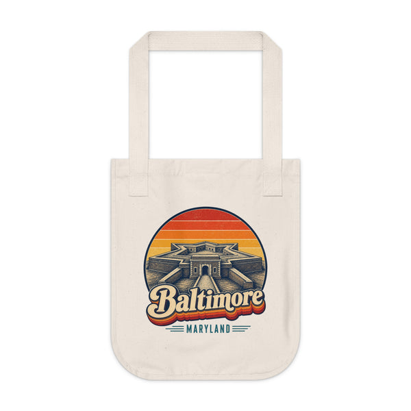 Baltimore Retro Sunset Tote Bag