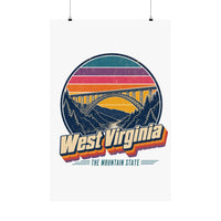 West Virginia Retro Sunset Poster