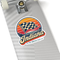 Indiana Checkered Flag Sticker