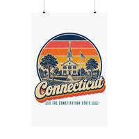 Connecticut Colonial Town Green Poster