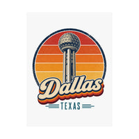 Dallas Retro Sunset Poster