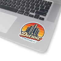 Detroit Retro Sunset Sticker