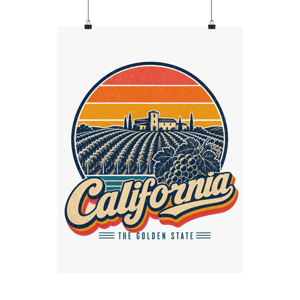 California Wine Country Vineyards Poster