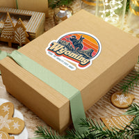 Wyoming Retro Sunset Sticker