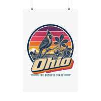 Ohio Retro Sunset Poster