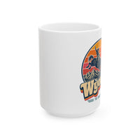 Wyoming Retro Sunset Mug