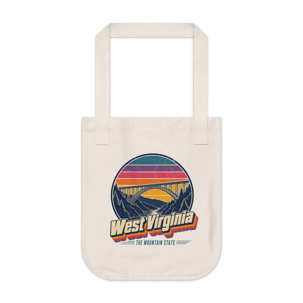 West Virginia Retro Sunset Tote Bag
