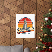 Columbus Retro Sunset Poster
