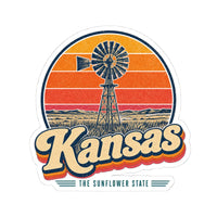 Kansas Prairie Windmill Sticker