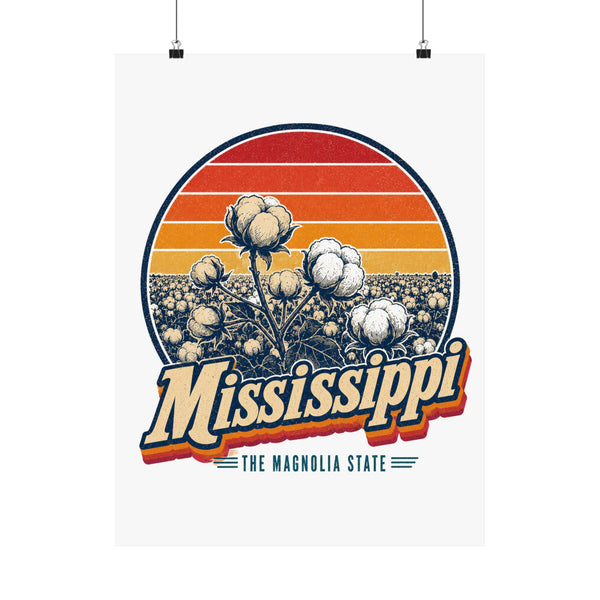Mississippi Cotton Fields Poster