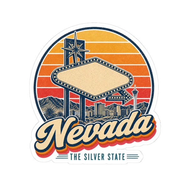 Nevada Vegas Style Neon Sign Sticker