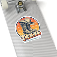 Texas Cowboy Boots Hat Sticker