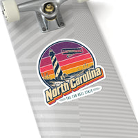 North Carolina Retro Sunset Sticker