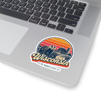 Wisconsin Retro Sunset Sticker