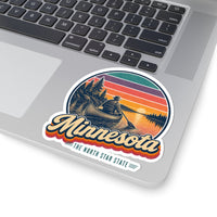 Minnesota Canoe On A North Lake Sticker