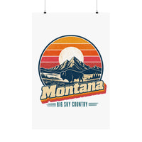 Montana Retro Sunset Poster