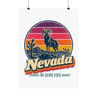 Nevada Retro Sunset Poster