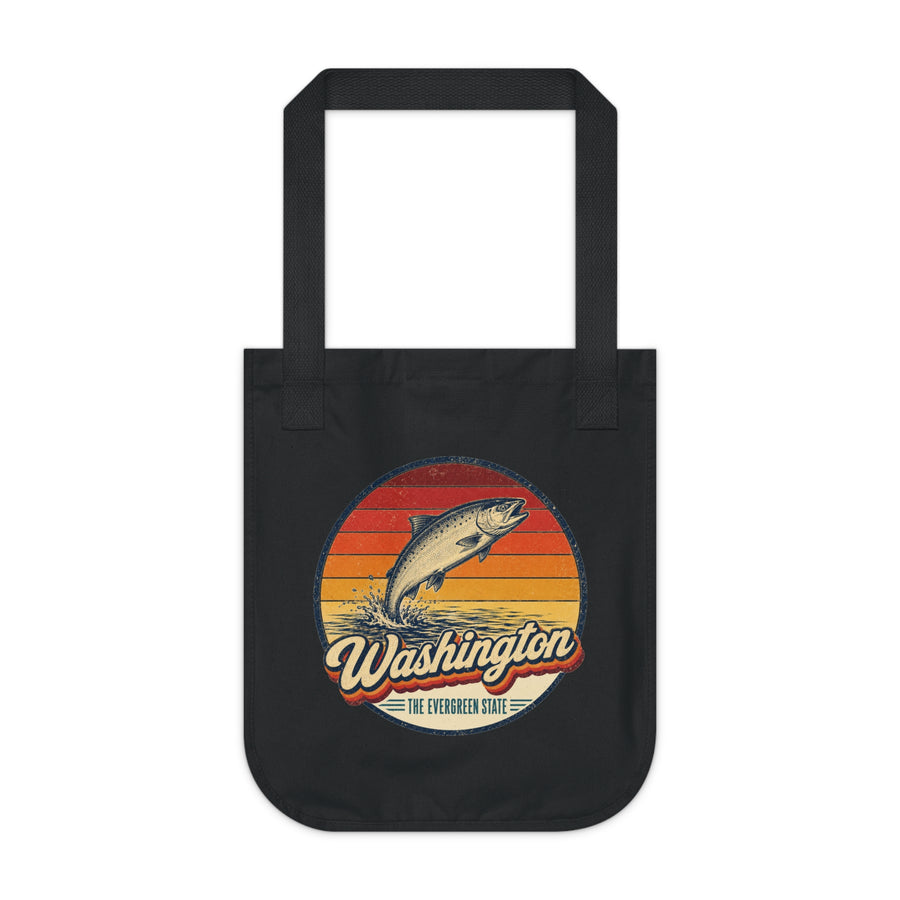 Washington Leaping Salmon Tote Bag