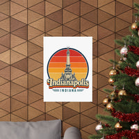 Indianapolis Retro Sunset Poster