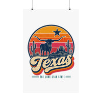 Texas Retro Sunset Poster