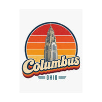 Columbus Retro Sunset Poster