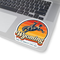 Wyoming Bucking Bronco Cowboy Sticker