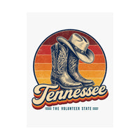 Tennessee Cowboy Boots Hat Poster
