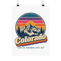 Colorado Retro Sunset Poster