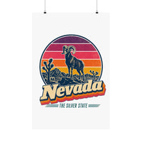 Nevada Retro Sunset Poster