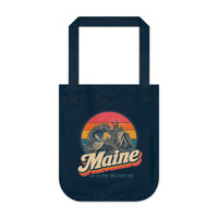 Maine Crashing Surf On Granite Tote Bag