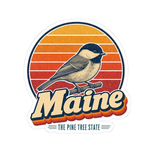 Maine Black Capped Chickadee Sticker