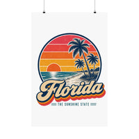 Florida Palm Trees And Beach Poster