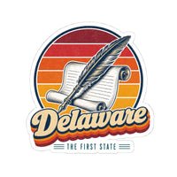 Delaware Constitution Quill And Scroll Sticker