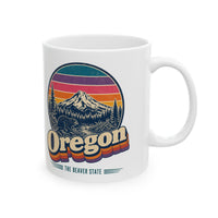 Oregon Retro Sunset Mug
