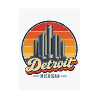 Detroit Retro Sunset Poster