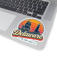 Delaware Retro Sunset Sticker