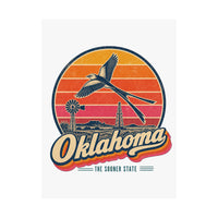 Oklahoma Retro Sunset Poster