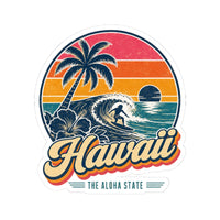 Hawaii Retro Sunset Sticker