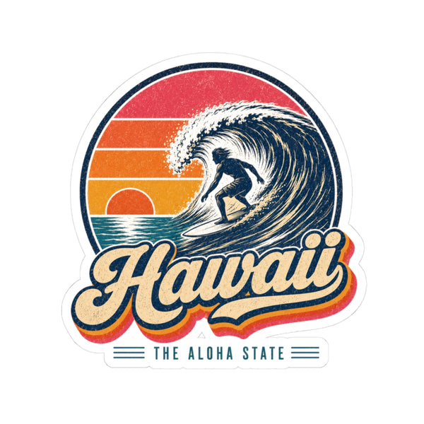 Hawaii Big Wave Surfing Sticker