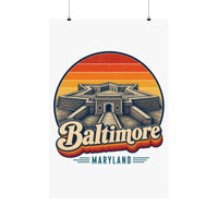 Baltimore Retro Sunset Poster