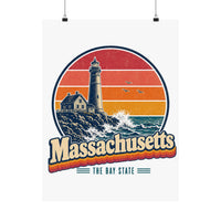 Massachusetts Lighthouse On A Bluff Poster
