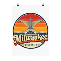 Milwaukee Retro Sunset Poster